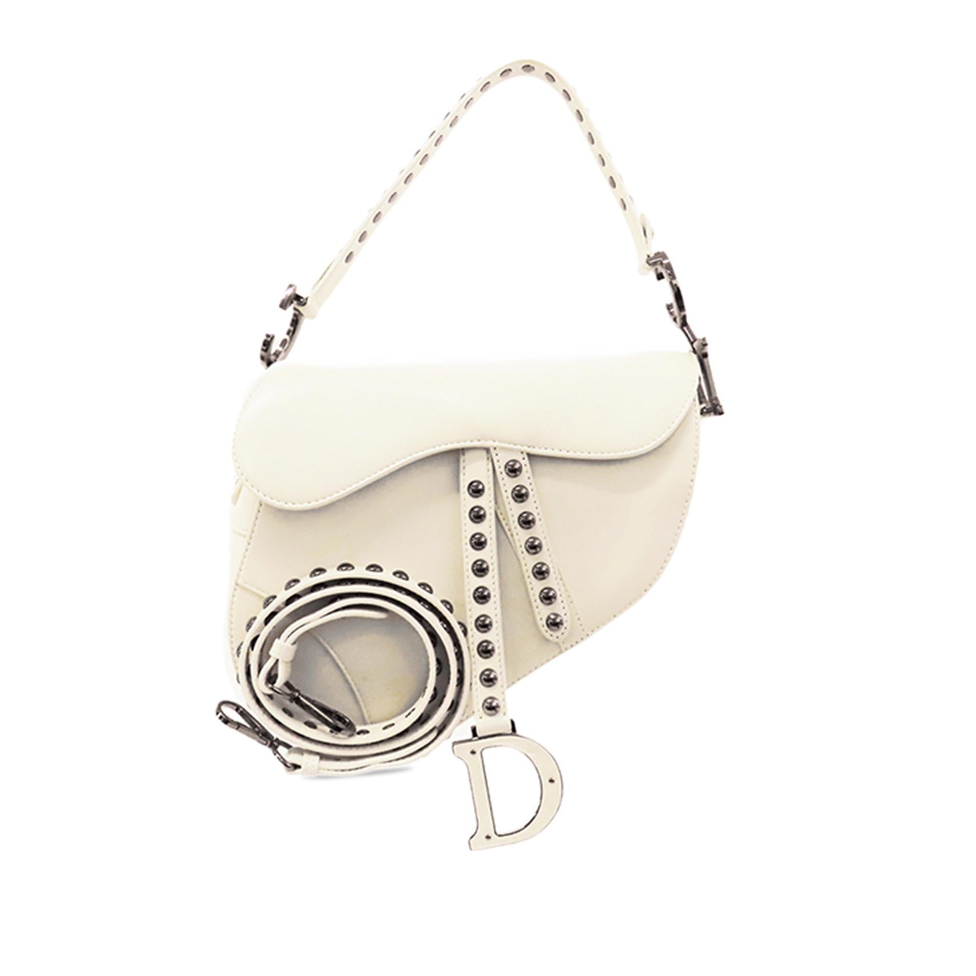 Dior Studded Saddle Bag Shg Ur0Ozg Leather Satchel Bag