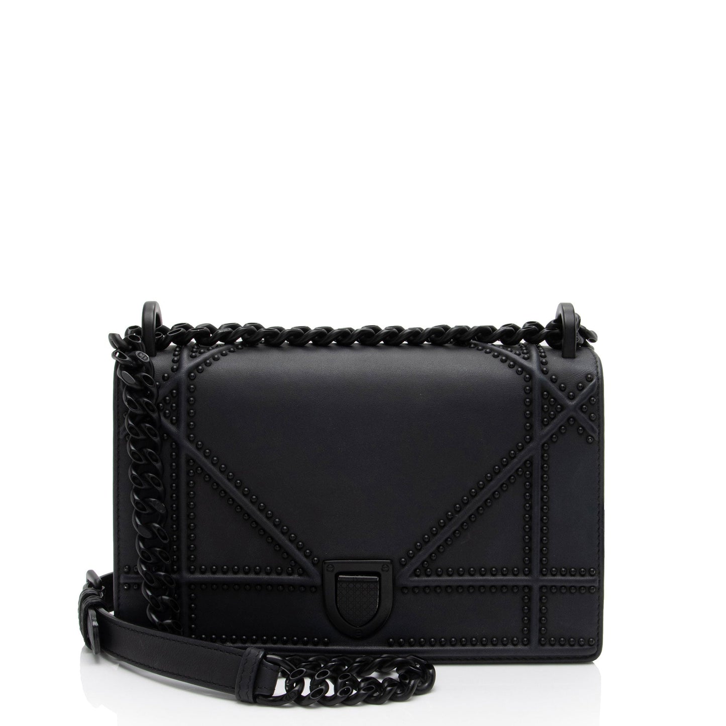Dior Matte Calfskin Studded ama Shoulder Bag Shf Omrviq Small