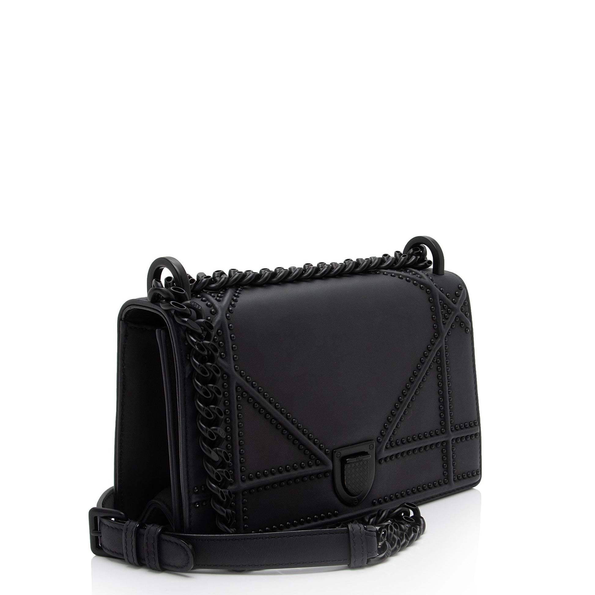 Dior Matte Calfskin Studded ama Shoulder Bag Shf Omrviq Small
