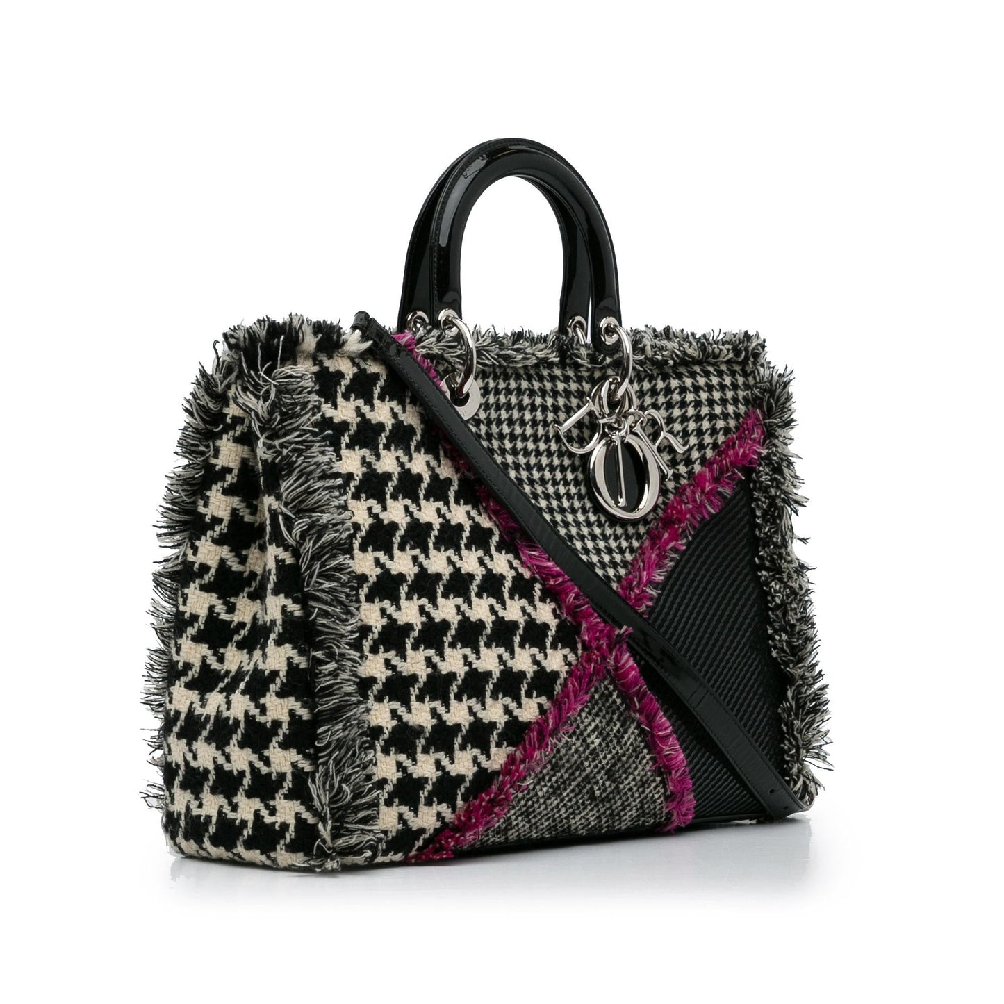Dior Tweed issimo Houndstooth Satchel Shg Nlsaip Satchel Bag