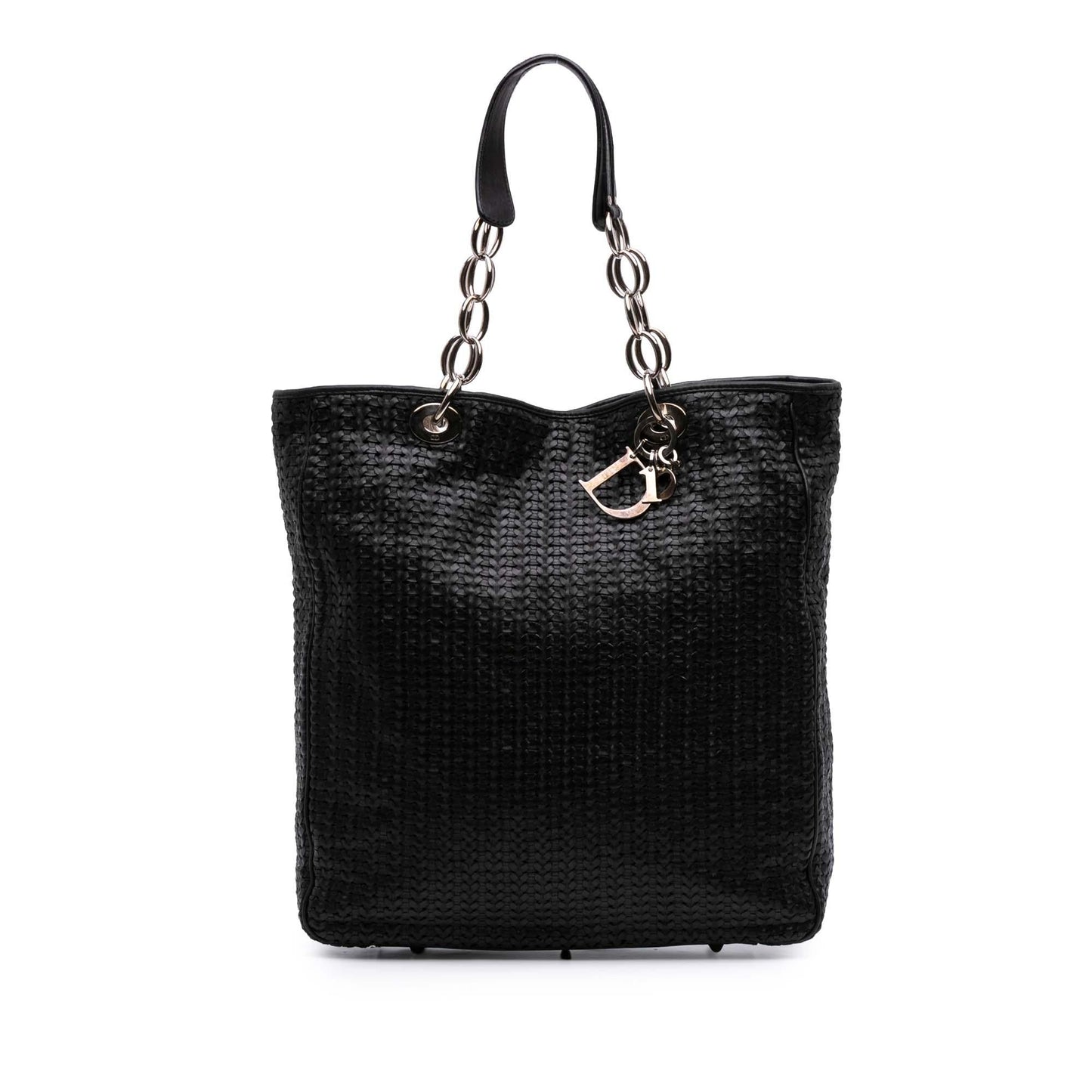 Dior Lady Soft Shopping Tote Lambskin Woven Tote Bag