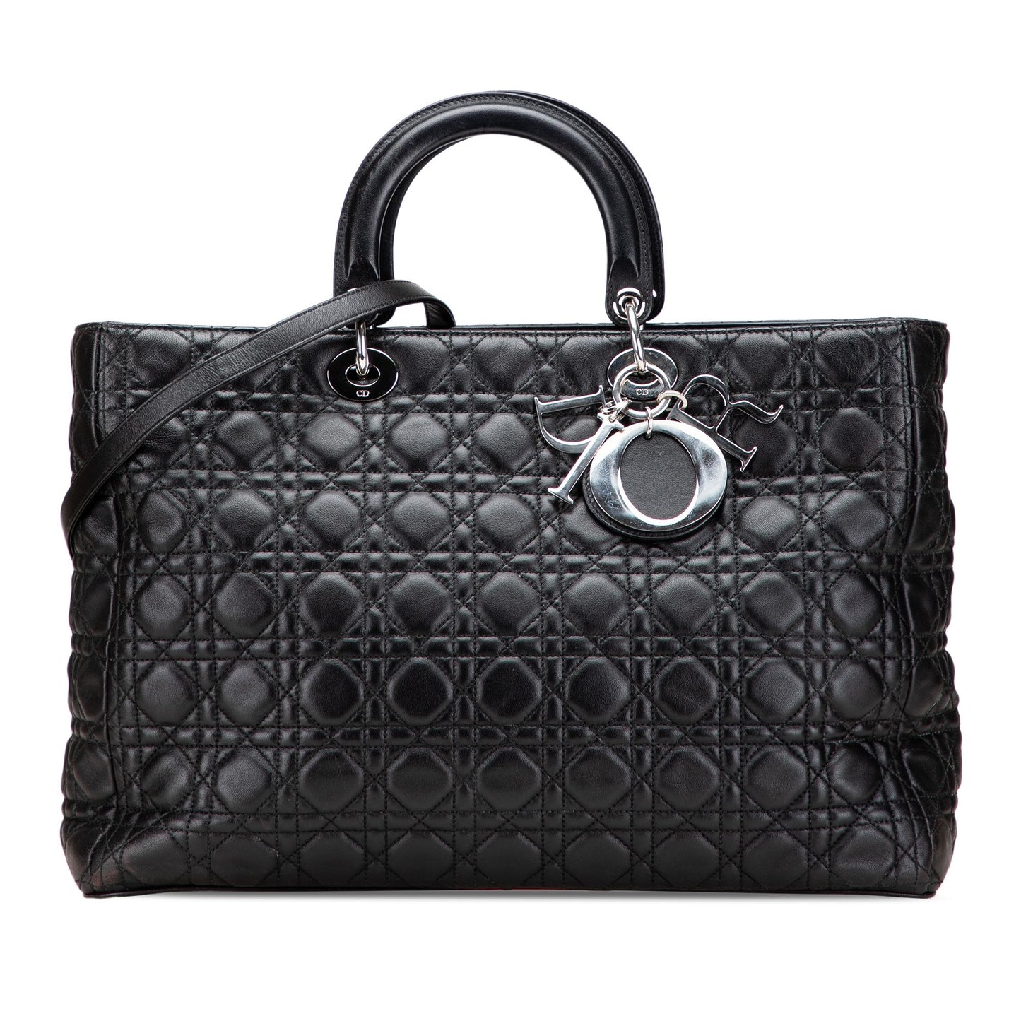 Dior Xl Cannage Lady Satchel Bag Lambskin