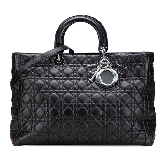 Dior Xl Cannage Lady Satchel Bag Lambskin