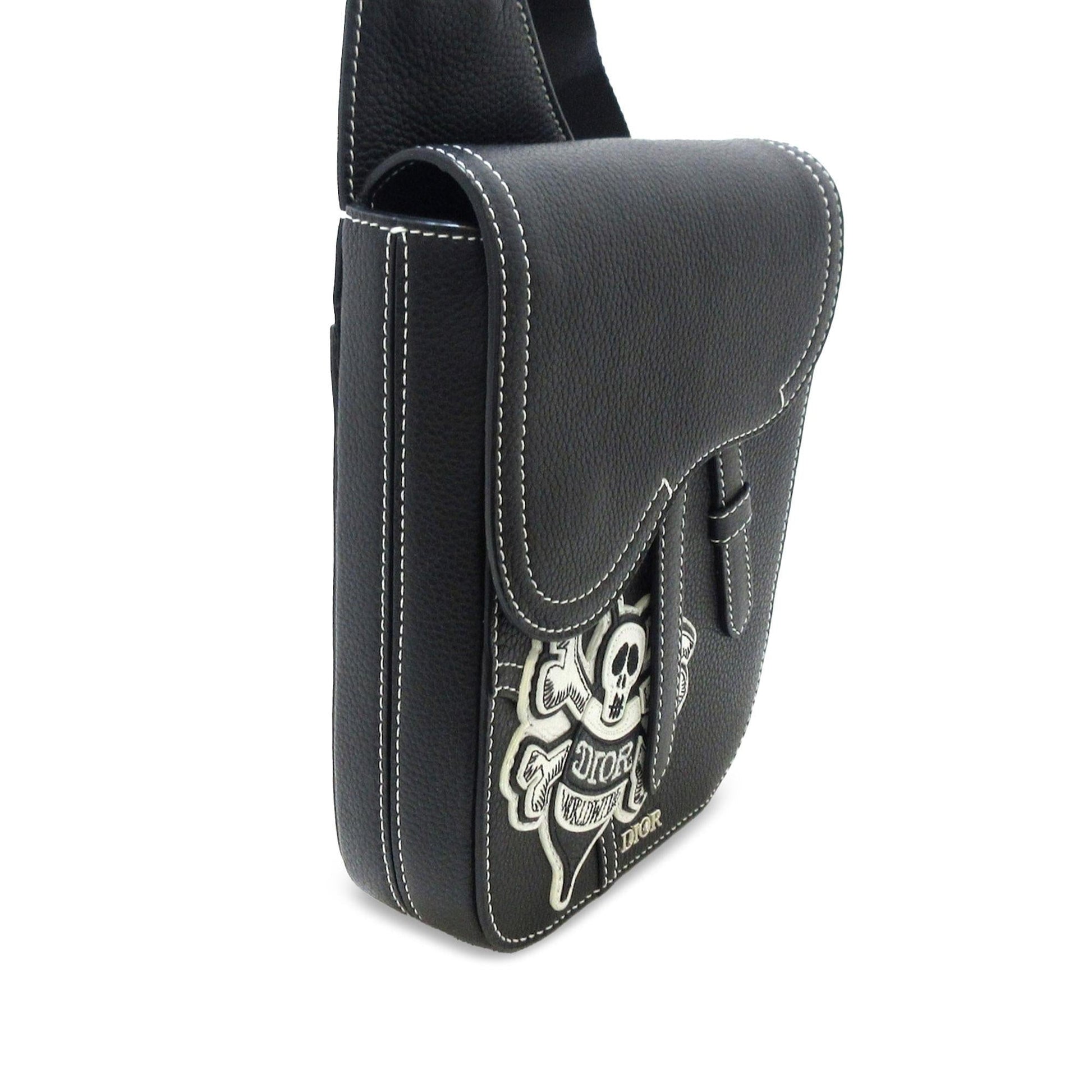Dior Stussy Bee Applique Saddle Crossbody Shg Yu6Ytt Crossbody Bag