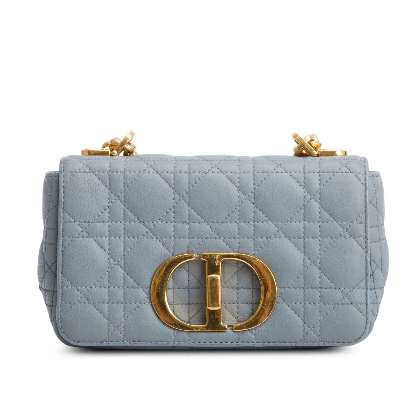 Dior Christian Grey Supple Cannage Calfskin Caro Bag Leather Small Travel Bag