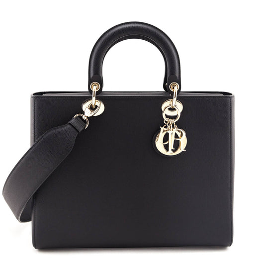 Dior Handbag D- Tote Bag Black Large
