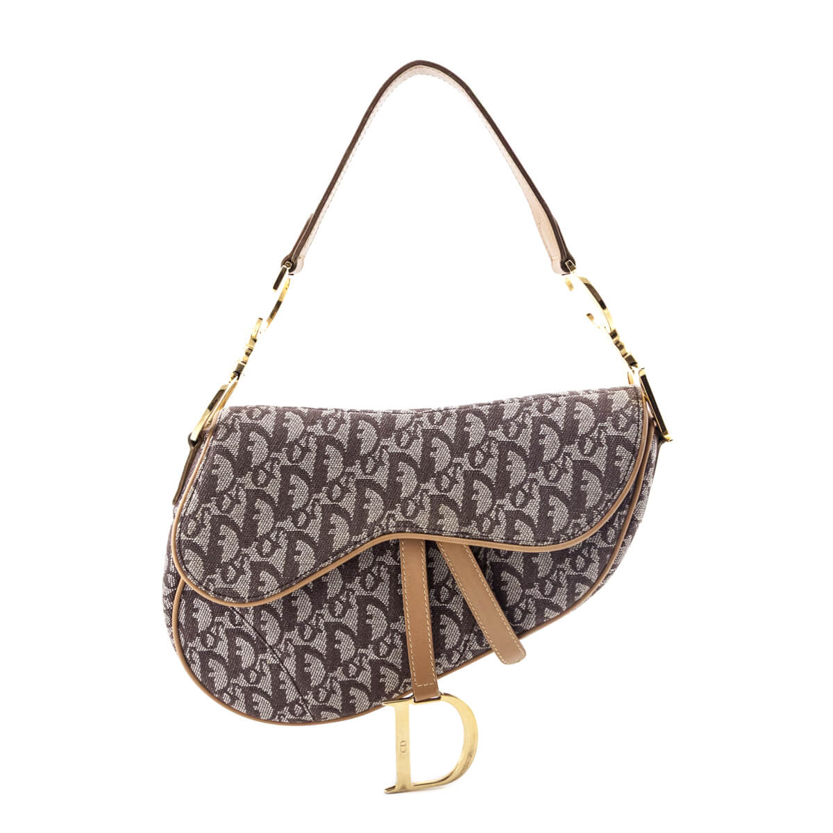 Dior Handbag Saddle Bag Monogram Brown