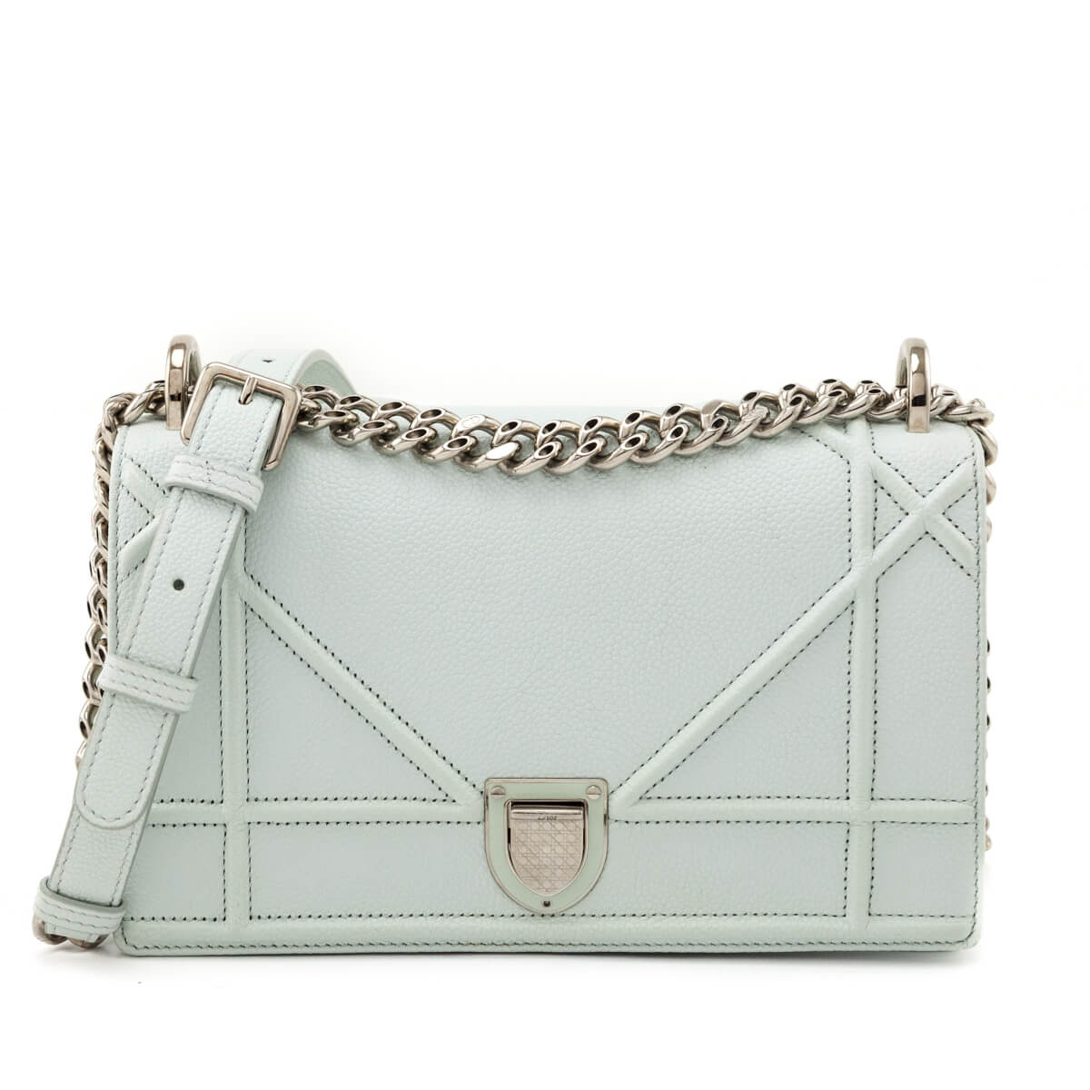 Dior Handbag Mint Grained Calfskin ama Bag Small Flap