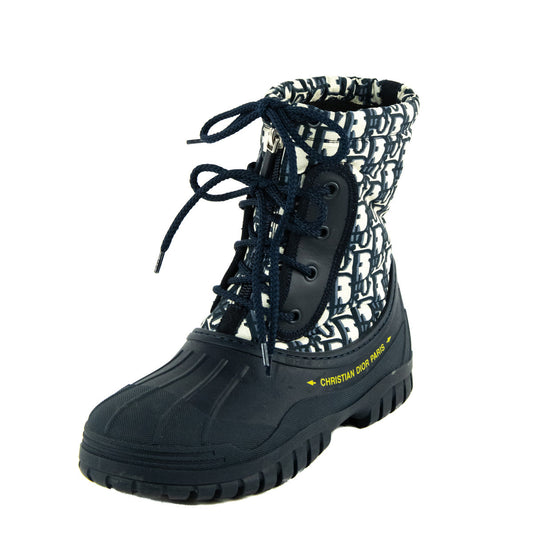 Dior Shoe Oblique D-Venture Ankle Boots Nylon Navy Shoes
