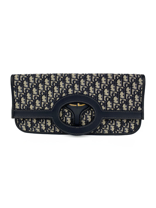 Dior Clutch Bag Oblique Foldover Clutch Monogram