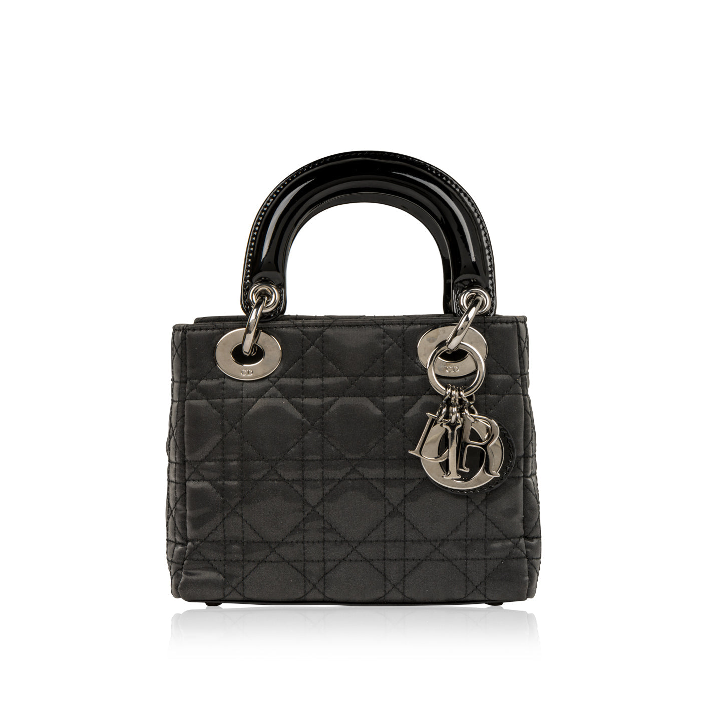 Dior Christian Lady Tote Bag Satin Micro