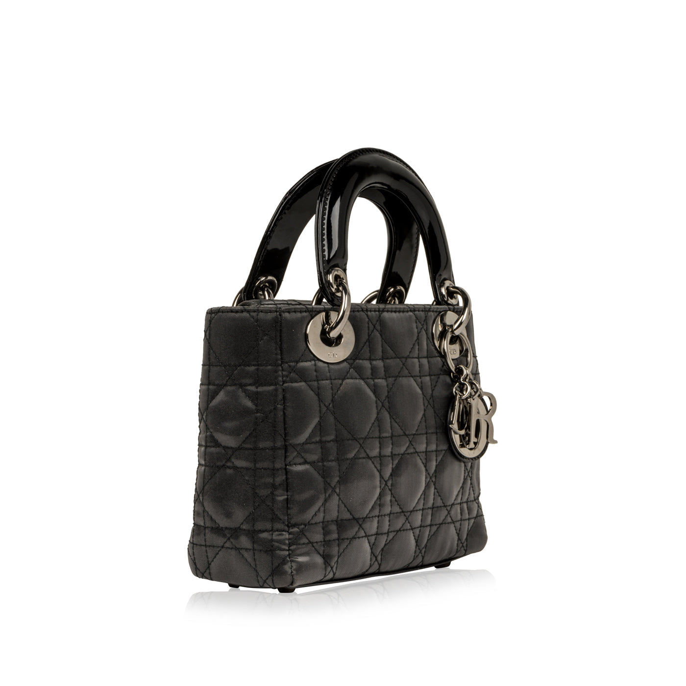 Dior Christian Lady Tote Bag Satin Micro