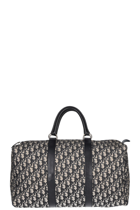 Dior Boston Bag Oblique 45 Blue Handbag