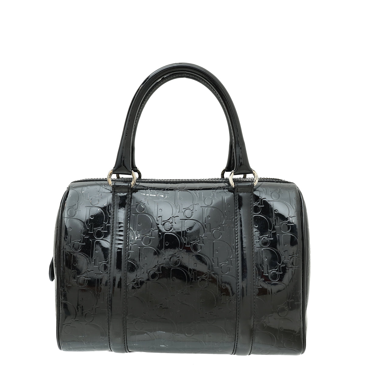 Dior Handbag Christian Boston Bag Monogram Black