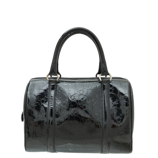 Dior Handbag Christian Boston Bag Monogram Black
