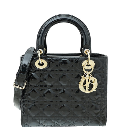 Dior Handbag Christian Lady Bag 14 Black Medium Shoulder Bag
