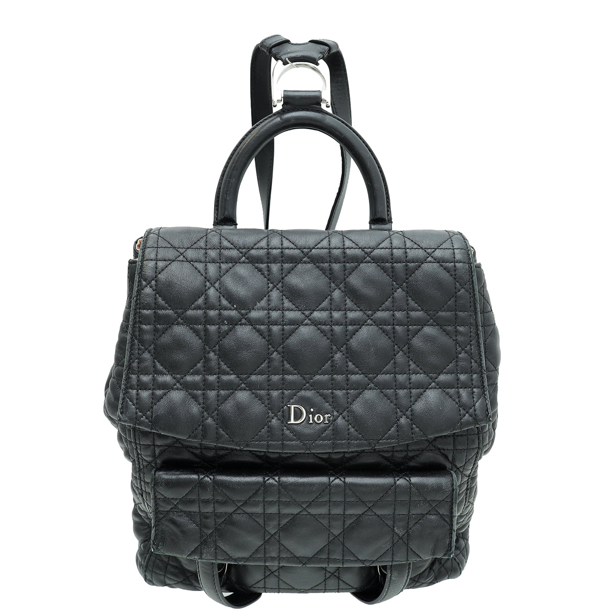 Dior Backpack Christian Stardust Cannage Bag Black Large