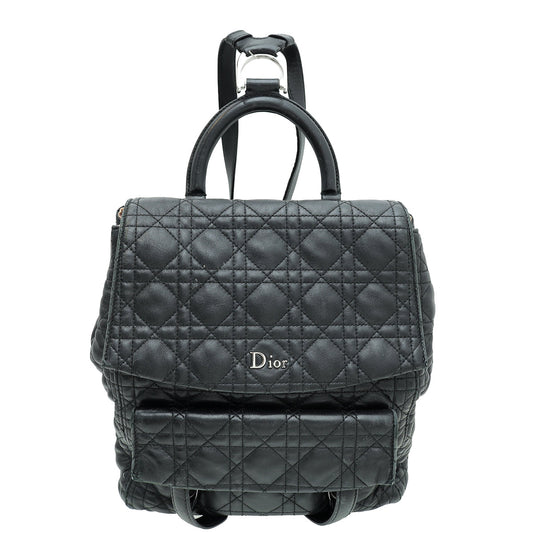 Dior Backpack Christian Stardust Cannage Bag Black Large