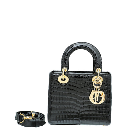 Dior Handbag Christian Crocodile Lady Bag Medium Shoulder Bag