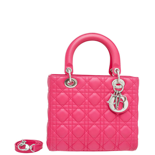 Dior Handbag Christian Hot Lady Bag Pink Medium Shoulder Bag