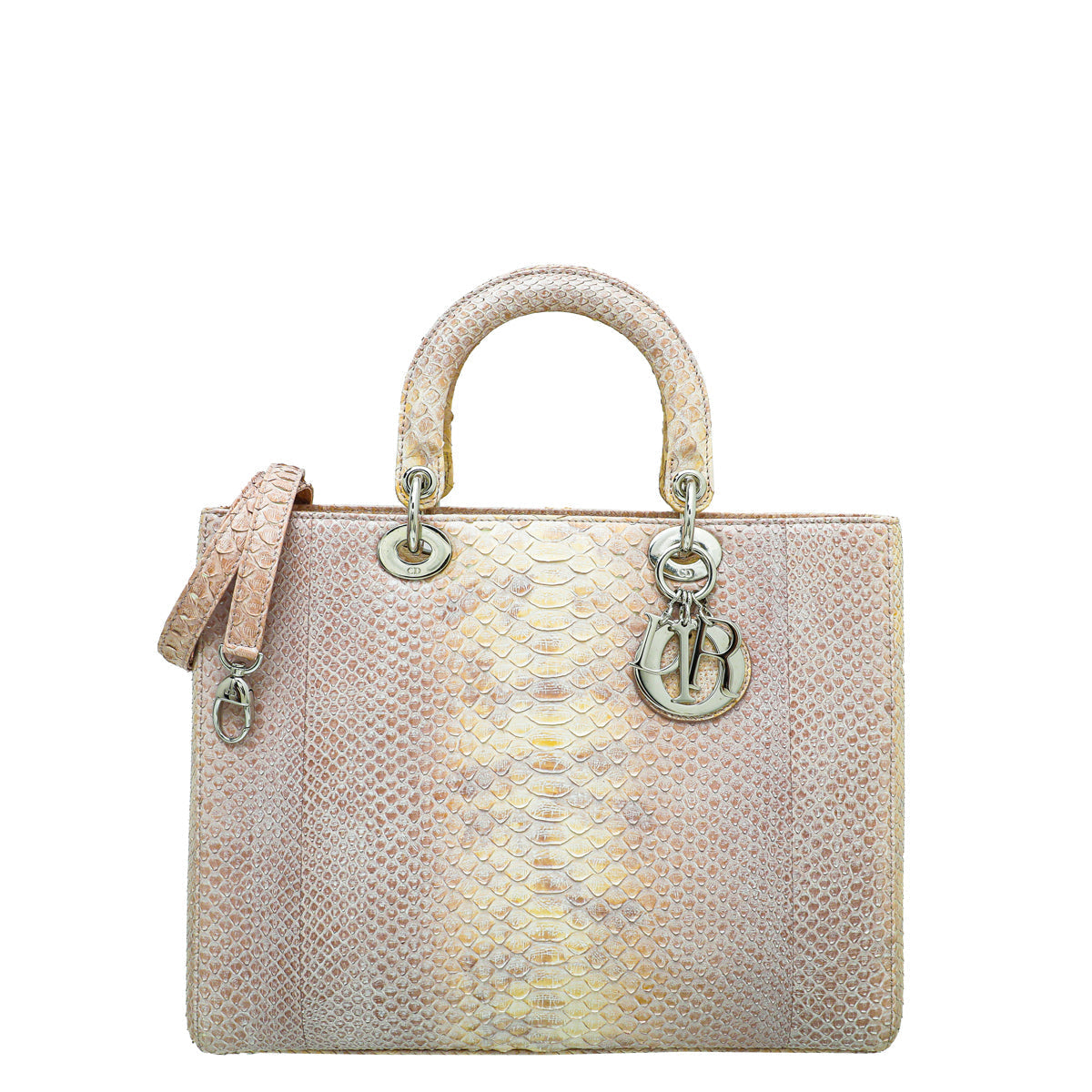 Dior Handbag Christian Bicolor Lady Bag 2 Large Shoulder Bag