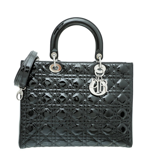 Dior Handbag Christian Lady Bag 2 Black Large Shoulder Bag