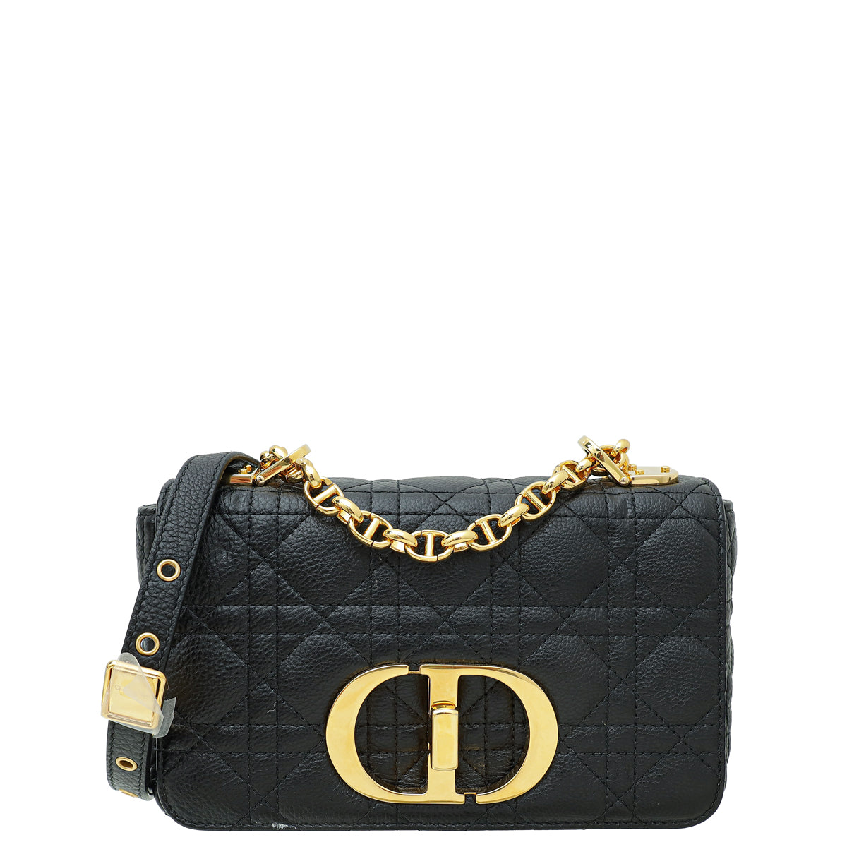 Dior Handbag Christian Caro Cannage Shoulder Bag Black Small
