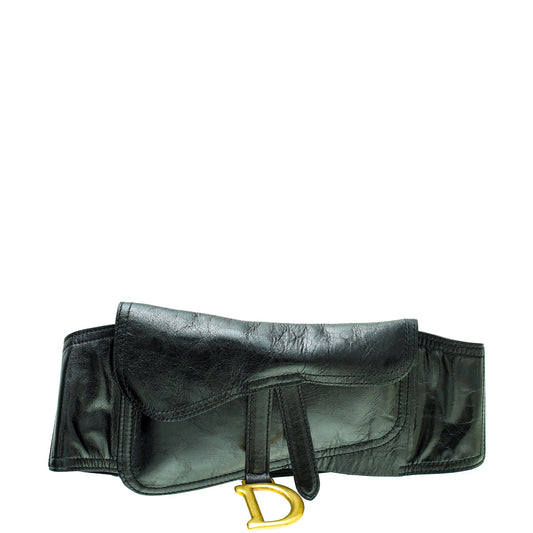 Dior Handbag Christian Saddle Belt Bag 2 Black