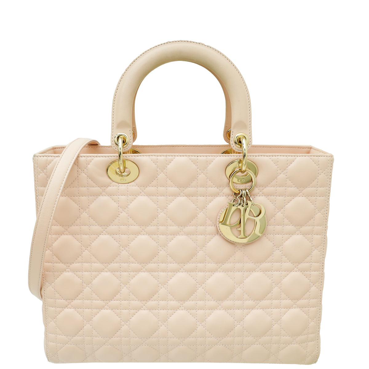 Dior Handbag Christian Light Lady Bag Pink Large Shoulder Bag