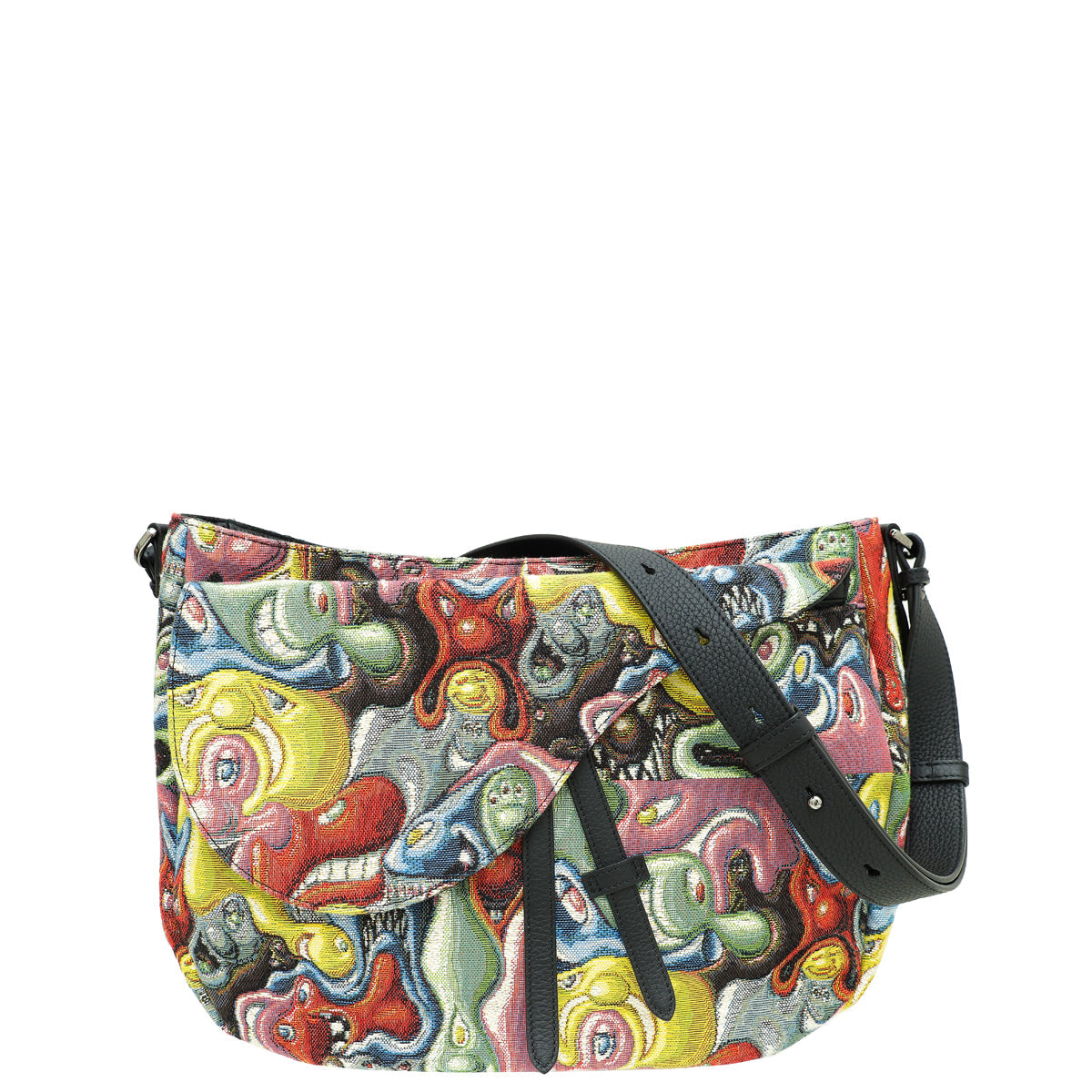 Dior Handbag Christian X Kenny Scharf Jacquard Printed Soft Multicolor Shoulder Bag