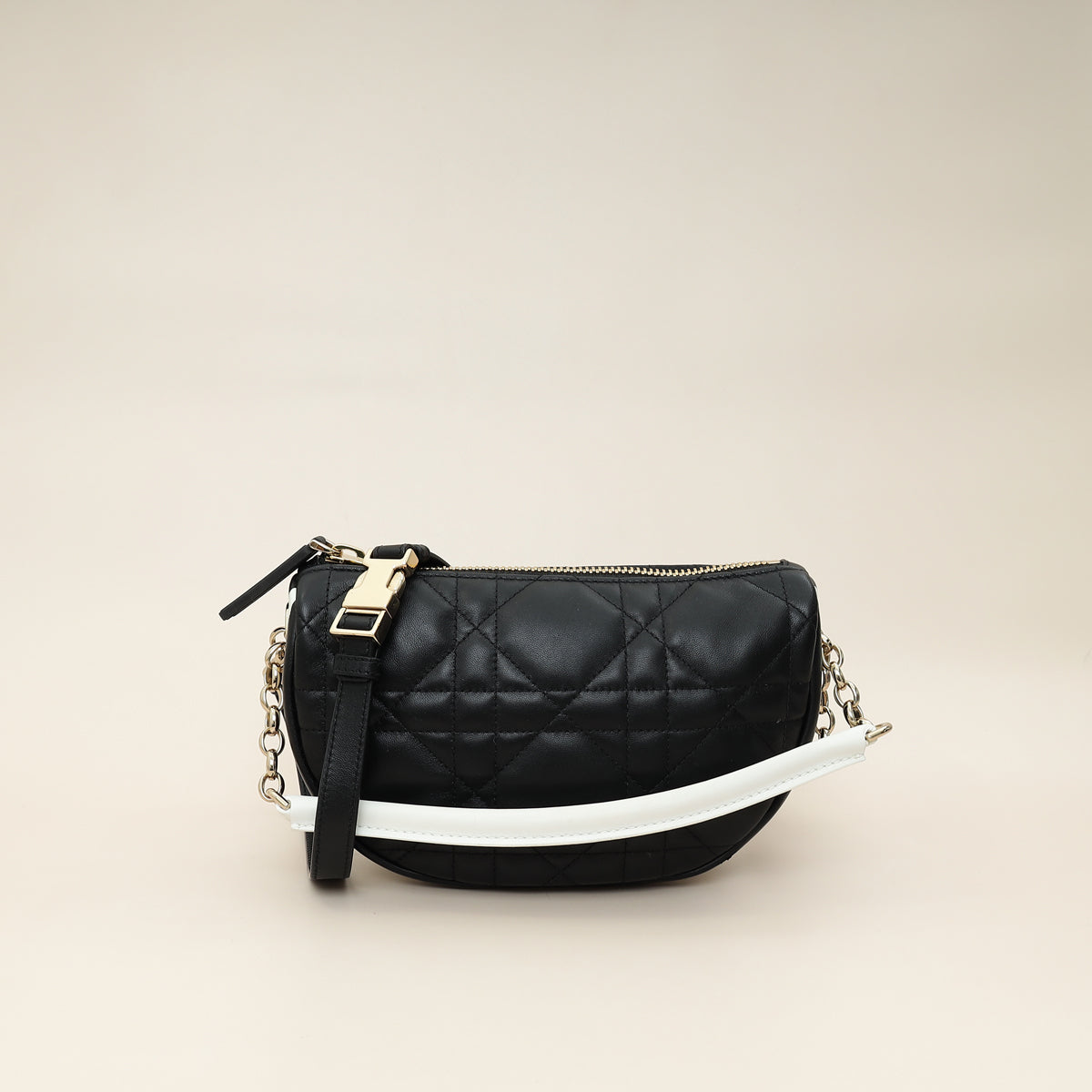 Dior Handbag Christian Cannage Vibe Hobo Bag Black Small Shoulder Bag