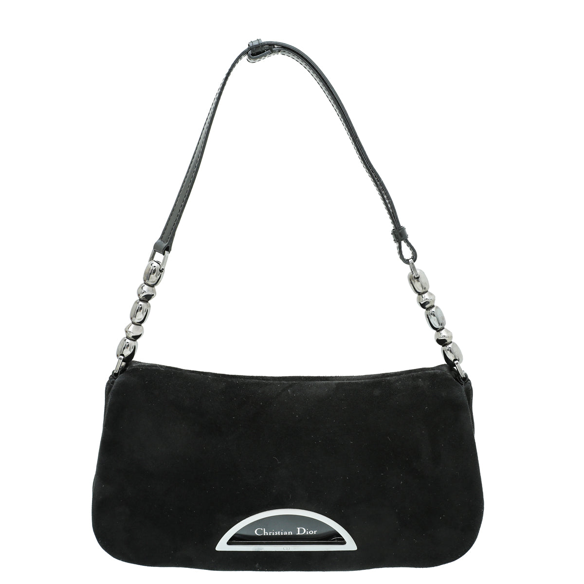 Dior Handbag Christian Maris Pearl Shoulder Bag Black