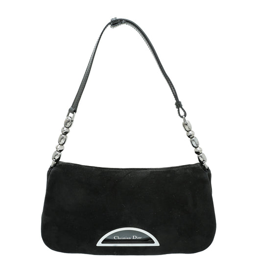 Dior Handbag Christian Maris Pearl Shoulder Bag Black