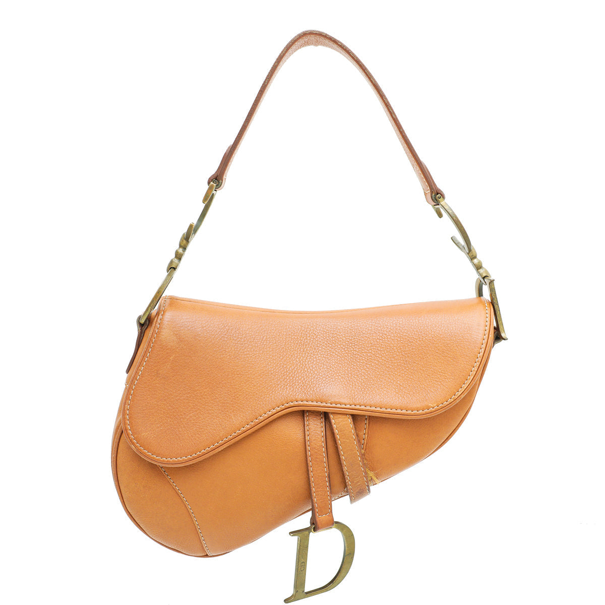 Dior Handbag Christian Caramel Saddle Bag Medium Shoulder Bag