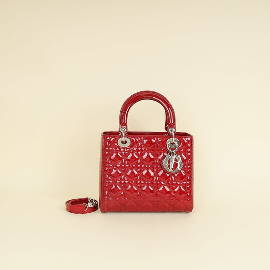 Dior Handbag Christian Lady Bag 4 Red Medium Shoulder Bag