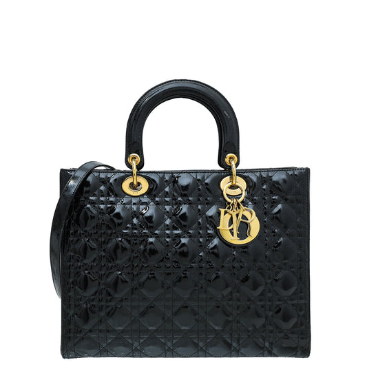 Dior Handbag Christian Lady Bag 5 Black Large Shoulder Bag