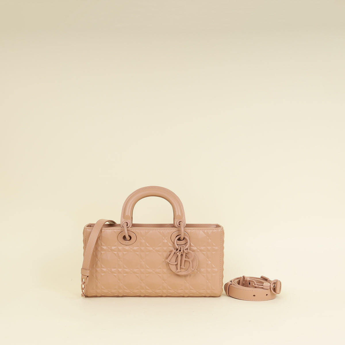 Dior Handbag Christian Rose De Vents Lady D-Joy Cannage Medium Shoulder Bag