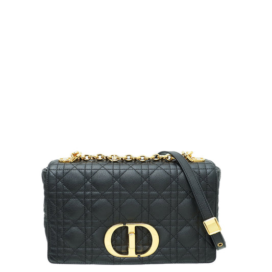 Dior Handbag Christian Caro Bag Black Medium Shoulder Bag