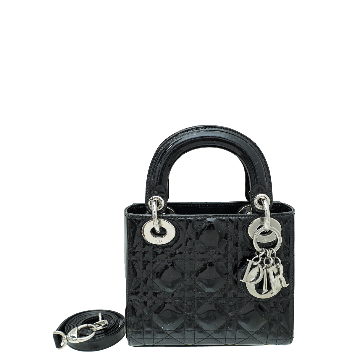Dior Handbag Christian Lady Strap Bag Black Mini Shoulder Bag
