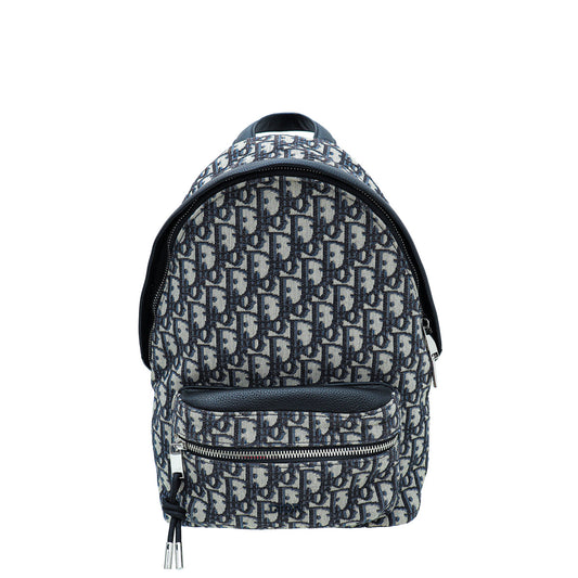 Dior Backpack Christian Oblique Bag Blue Navy Small