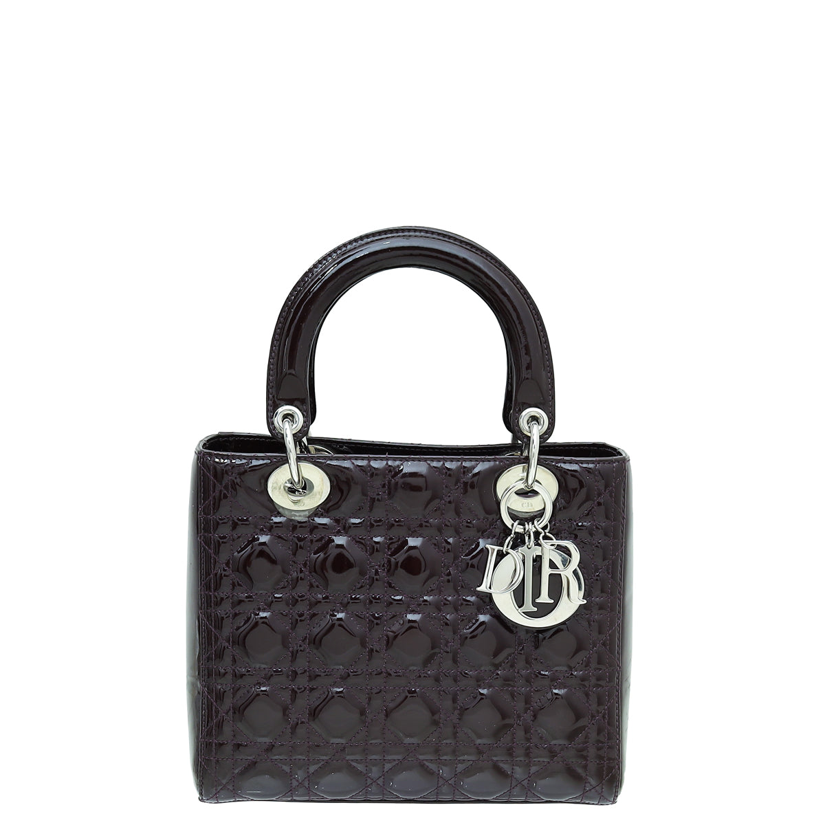 Dior Handbag Christian Violet Lady Bag 2 Medium