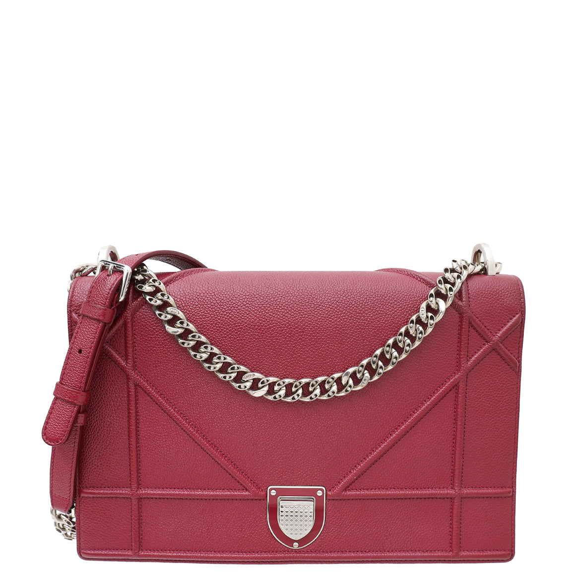 Dior Handbag Christian Burgundy ama Bag Large Shoulder Bag