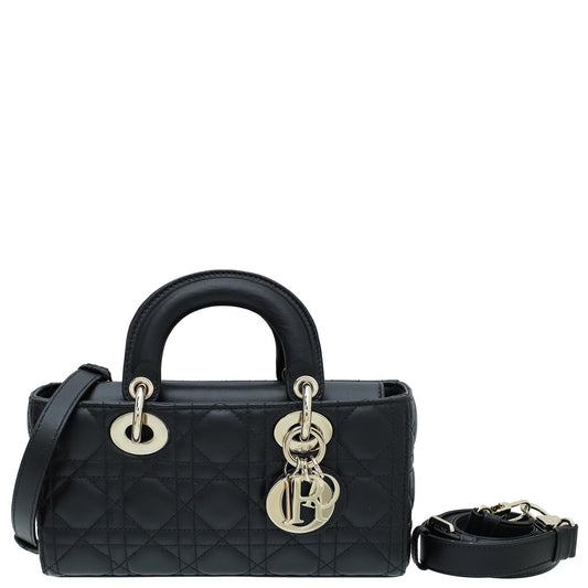Dior Handbag Christian Lady D-Joy Bag Black Small Shoulder Bag