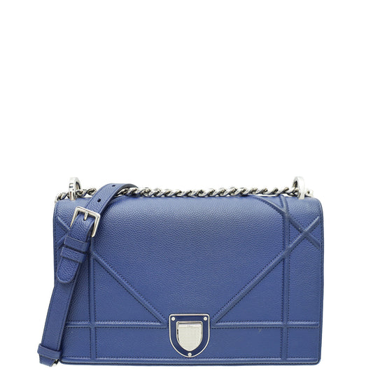 Dior Handbag Christian Royal ama Bag Blue Medium Flap Shoulder Bag
