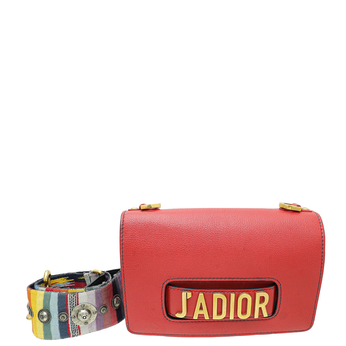 Dior Handbag Christian J'a Shoulder Bag Red Medium