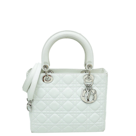 Dior Handbag Christian Lady Bag White Medium Shoulder Bag