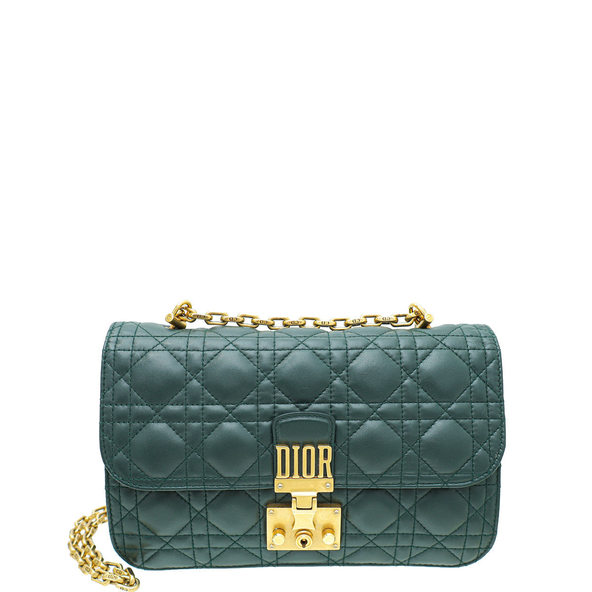 Dior Handbag Christian Emerald Addict Bag Green Small Flap Shoulder Bag