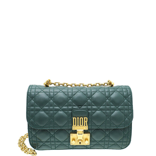 Dior Handbag Christian Emerald Addict Bag Green Small Flap Shoulder Bag