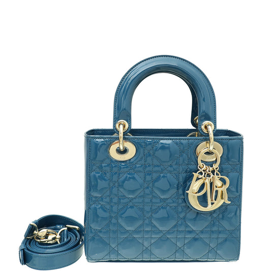 Dior Handbag Christian Yale Lady Bag Blue Small Shoulder Bag