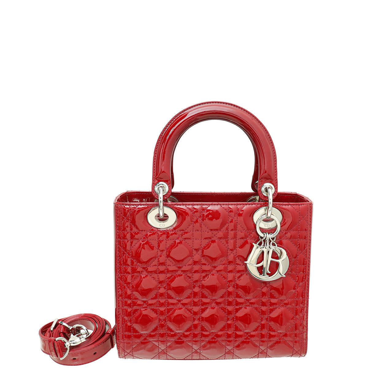 Dior Handbag Christian Lady Bag Red Medium Shoulder Bag